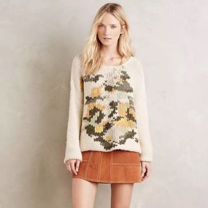 Anthropologie Apennine Pullover Mes Demoiselles Sweater Wool Size 1 Like New